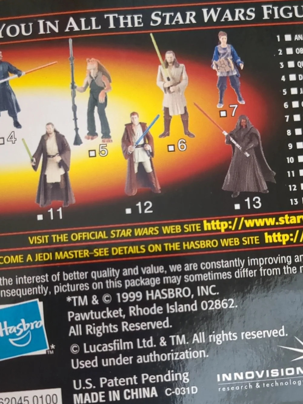 Star Wars Episode 1 Anakin Skywalker Action Figure Commtech 1999